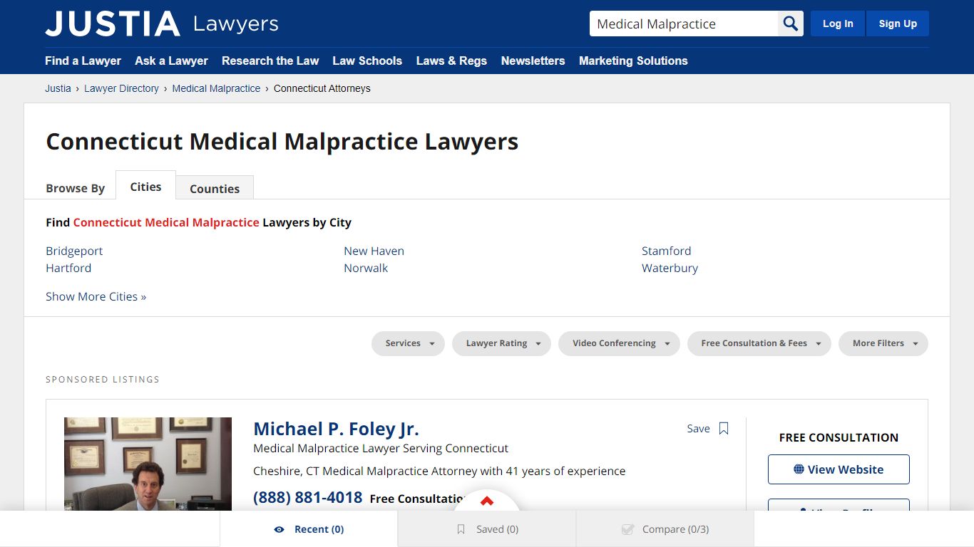 Connecticut Medical Malpractice Lawyers - Compare Top Medical ... - Justia