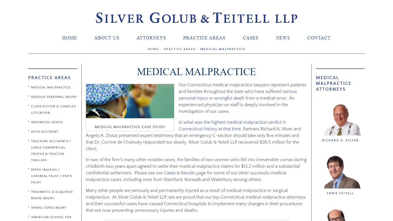 MEDICAL MALPRACTICE - Connecticut Trial Law Firm