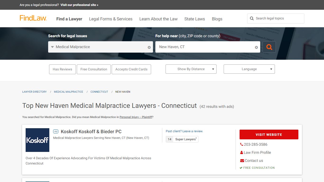 Top New Haven Medical Malpractice Lawyers - Connecticut - FindLaw